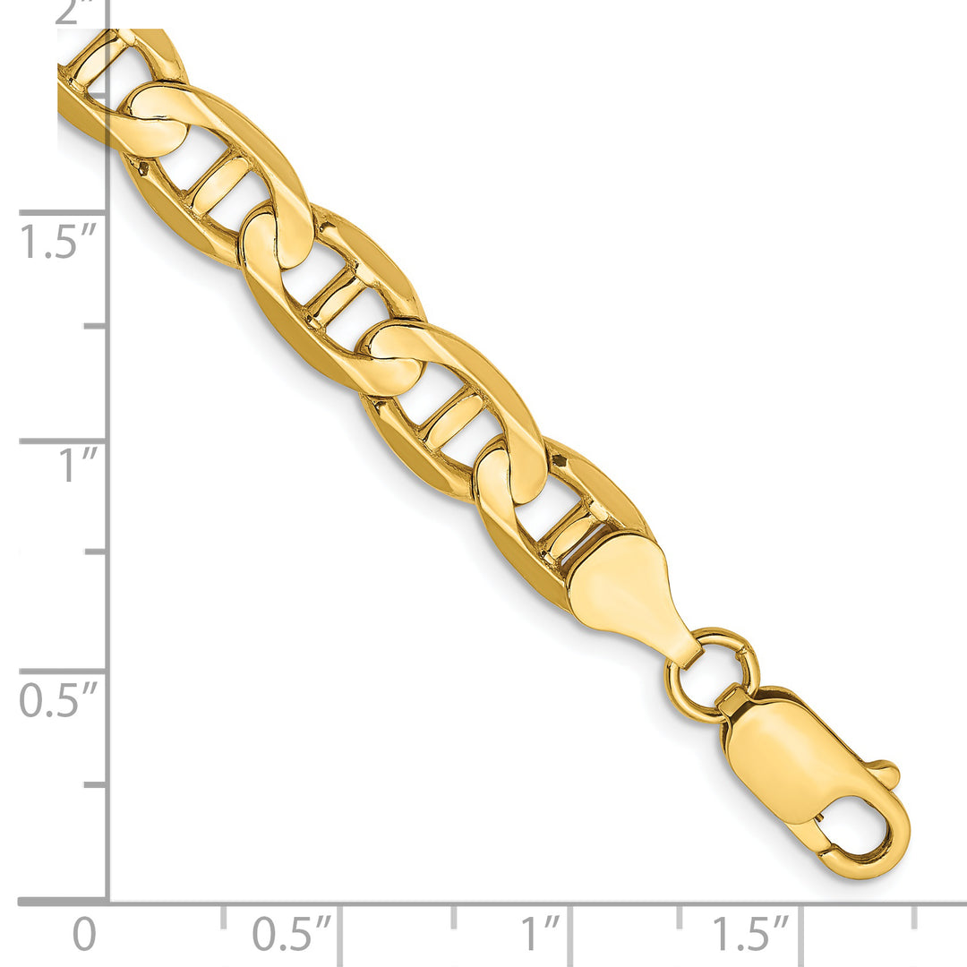 Cadena de ancla cóncava de 14 k y 7 mm