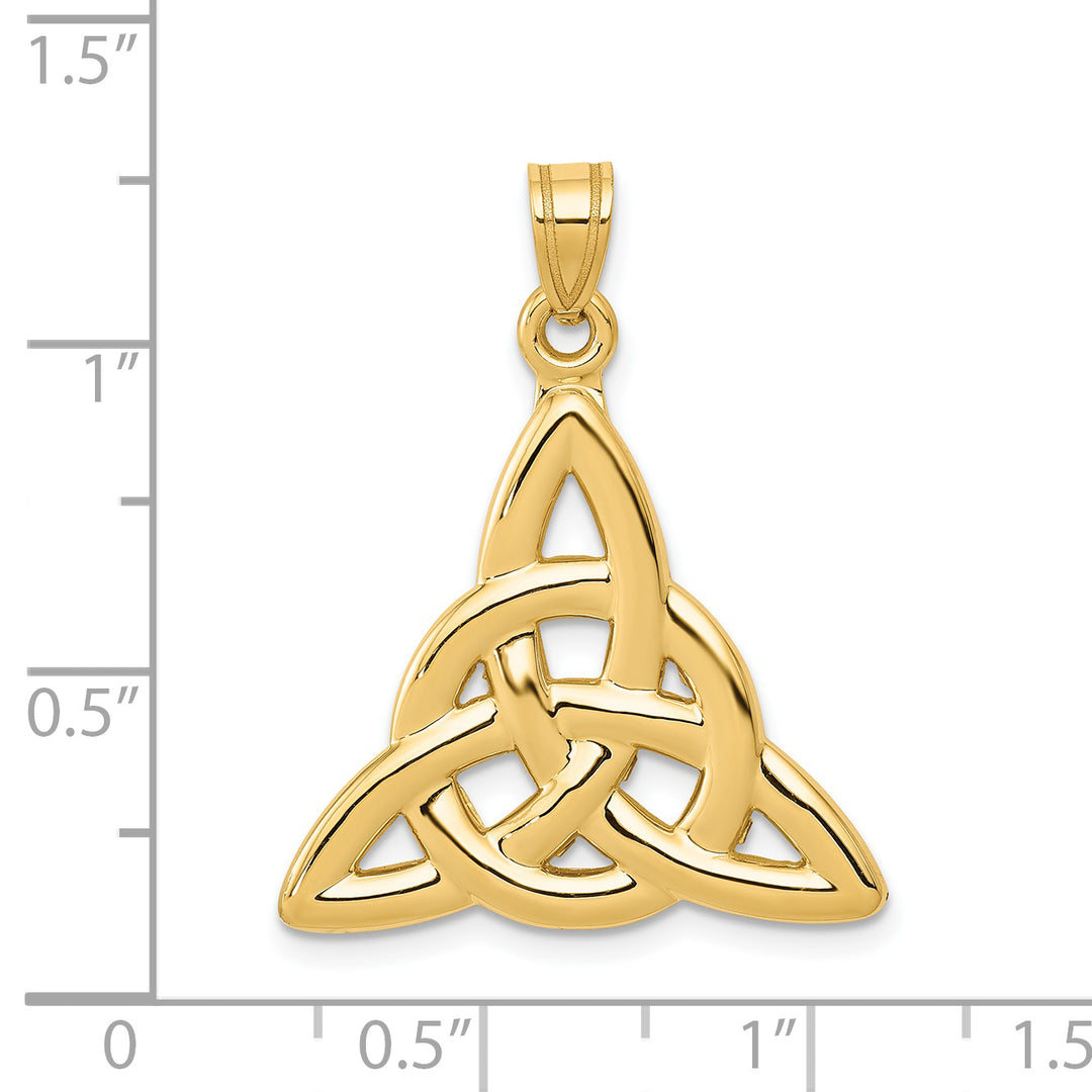 Colgante de Nudo Trinity en Oro Amarillo de 14k Pulido