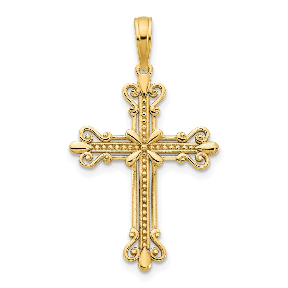 Colgante de cruz elegante de 14 k