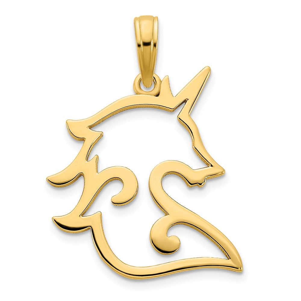 Colgante de unicornio de 14k