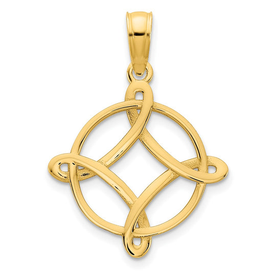 Dije de Diseño Elegante en Oro Amarillo 14K