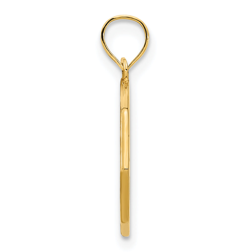 Colgante Elegante de Oro Amarillo de 14k