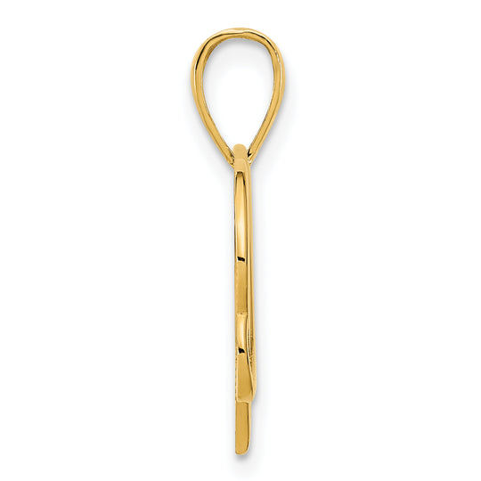 Colgante de Corazón Elegante en Oro Amarillo de 14K