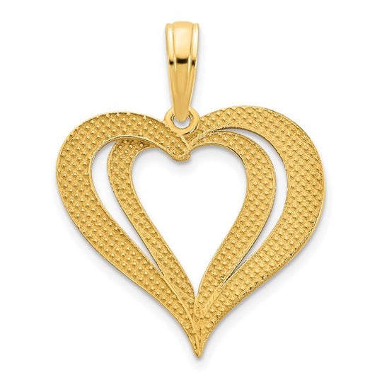 Colgante Corazón Elegante de 14k