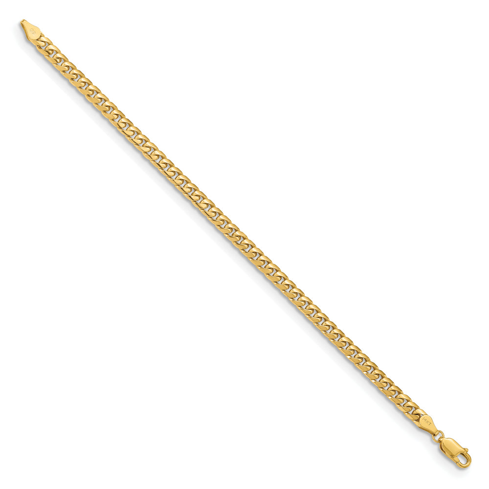 Cadena cubana Miami sólida de 14k y 4,3 mm