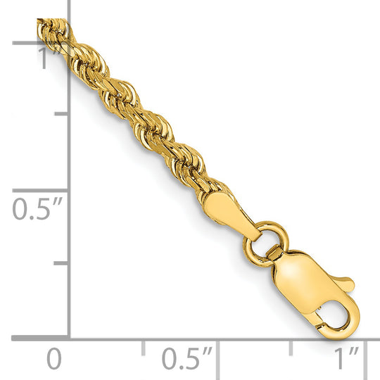 Cadena de cuerda D/C semisólida de 14k y 3 mm