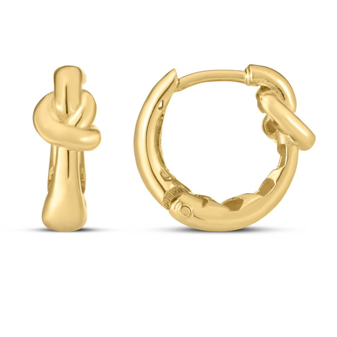 Aros Loveknot en Oro Amarillo de 14k