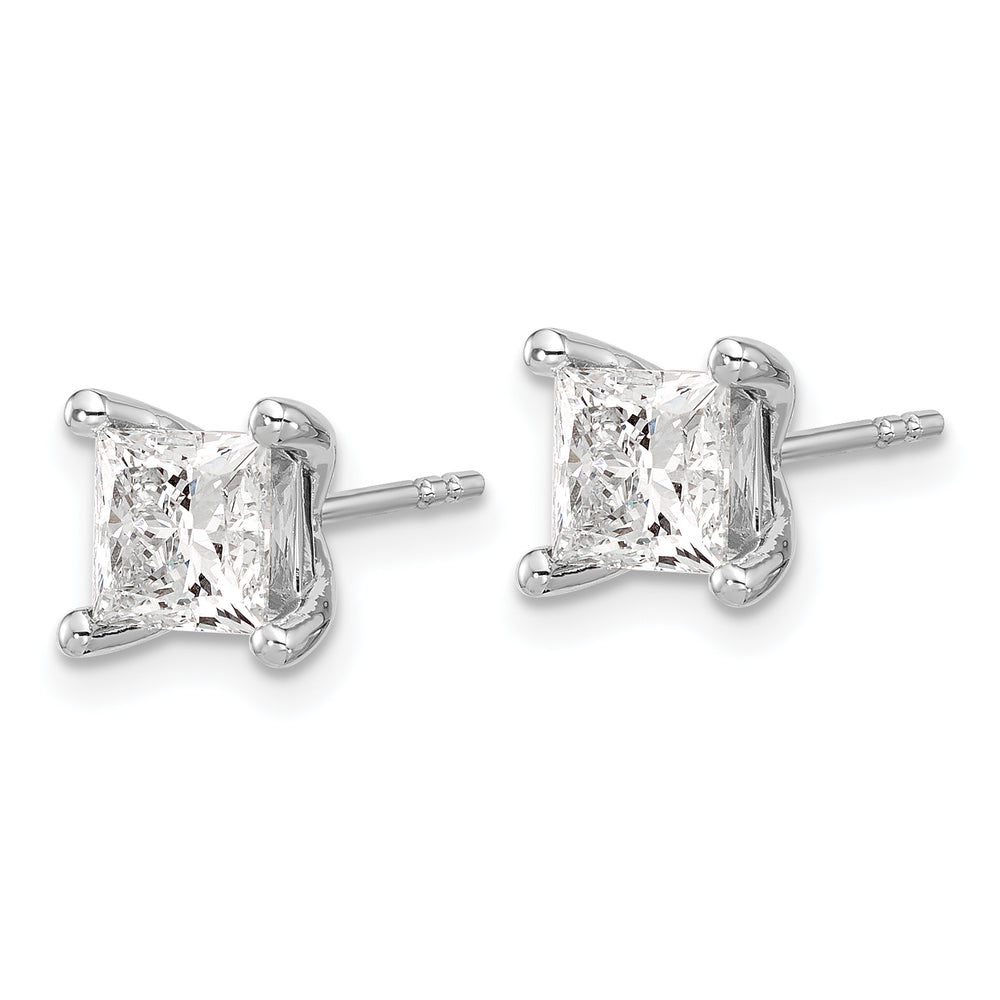 Aretes de 4 piezas con Diamantes Princesa Cultivados en Laboratorio VS/SI FGH de 2qt con Certificación VS/SI FGH en Oro de 14 k