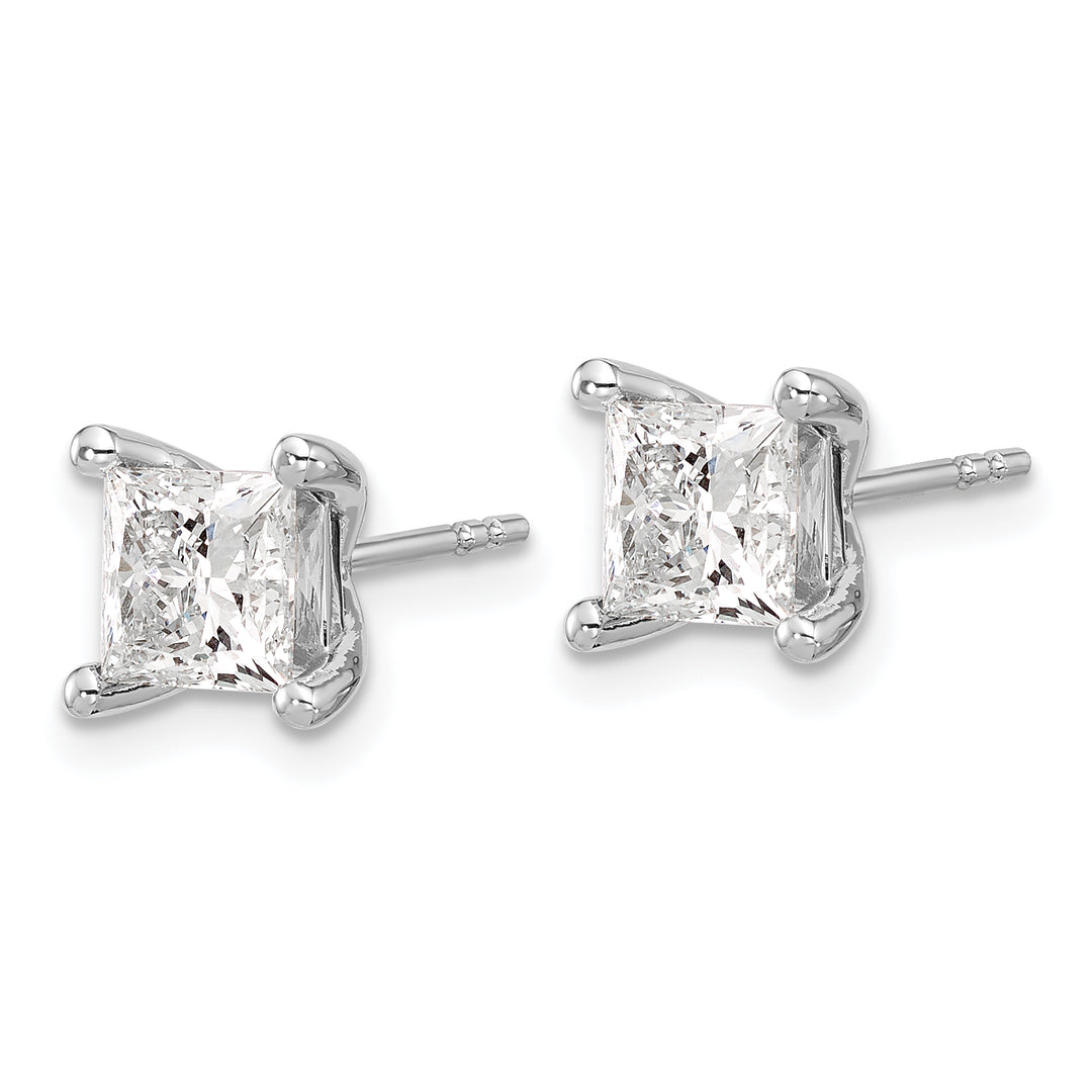 Aretes de 4 piezas con Diamantes Princesa Cultivados en Laboratorio VS/SI FGH de 2qt con Certificación VS/SI FGH en Oro de 14 k