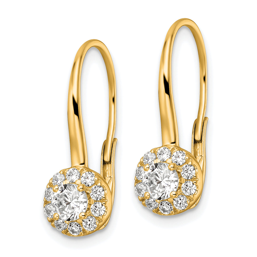 Aretes Colgantes con Diamantes Laboratorio en Oro de 14K