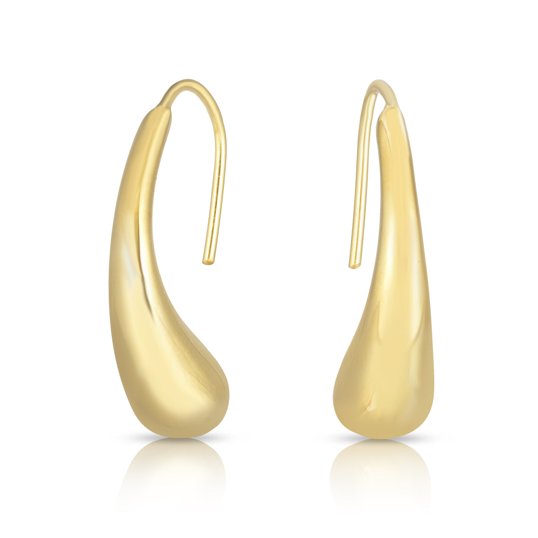 Arete Colgante Graduado en Oro Amarillo de 14k