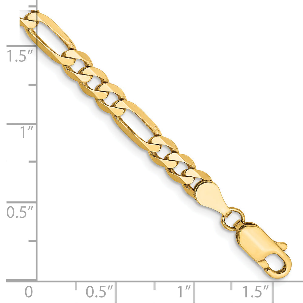 Cadena Figaro plana de 14k y 4,75 mm