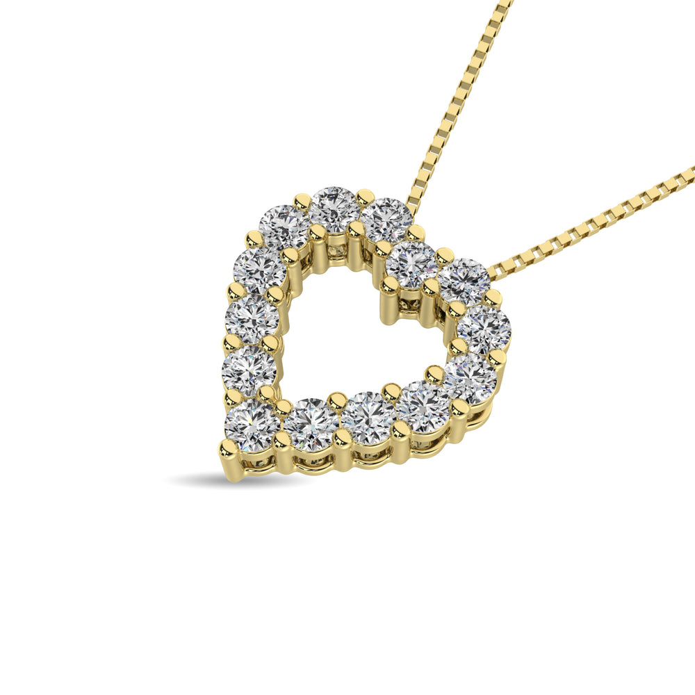 Diamante 1/2 Ct.Tw. Colgante de coraz‚àö‚â•n en oro amarillo de 14 k