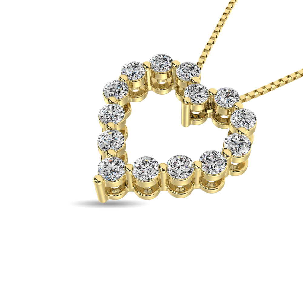 Diamante 1/2 Ct.Tw. Colgante de coraz‚àö‚â•n en oro amarillo de 14 k