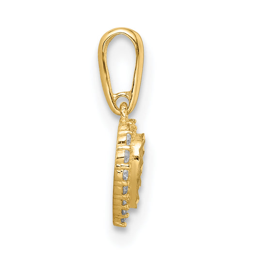 Dije Corazón Madi K CZ Diamond Cut en Oro Amarillo de 14K