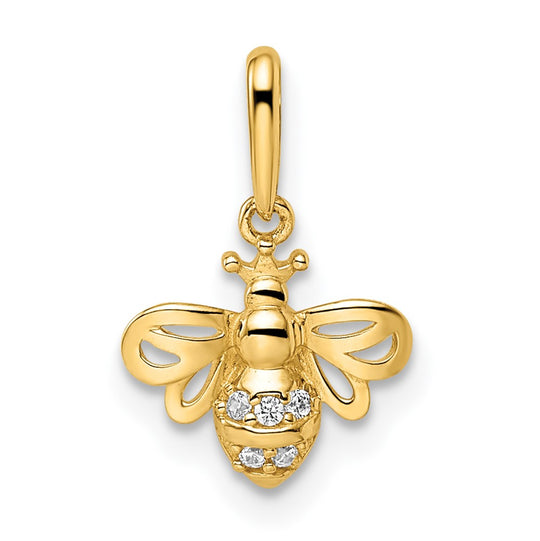 Colgante Abeja Madi K con CZ en Oro de 14k