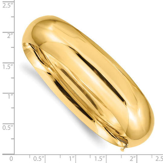 Brazalete tipo brazalete con bisagras de alto pulido 14k 11/16