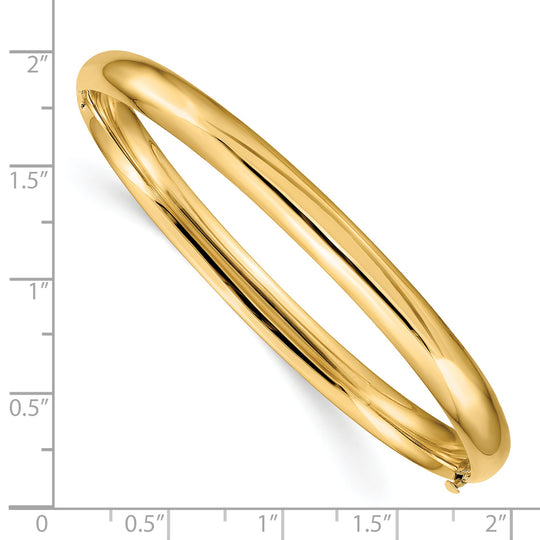 Brazalete tipo brazalete con bisagras de alto pulido 4/16 de 14k