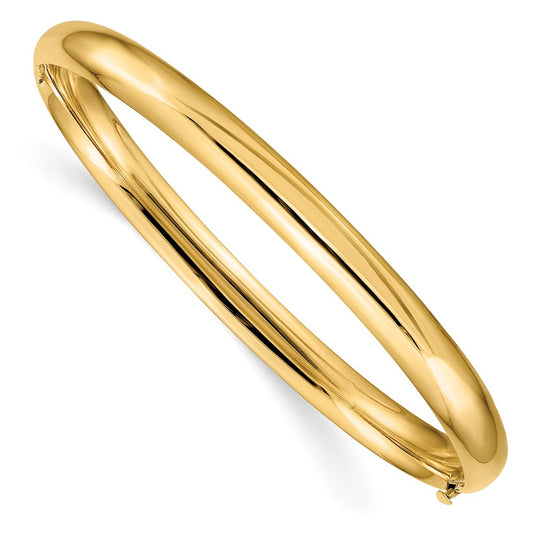 Brazalete tipo brazalete con bisagras de alto pulido 4/16 de 14k