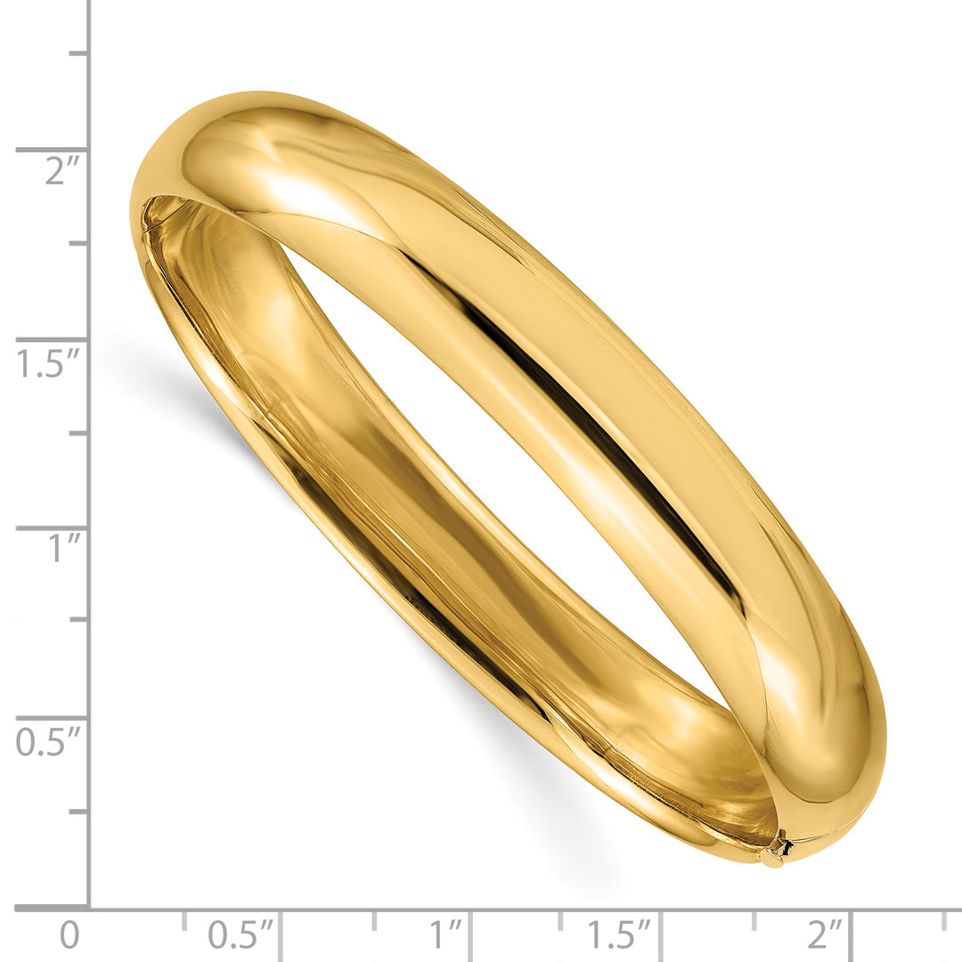 Brazalete tipo brazalete con bisagras de alto pulido de 14k 7/16