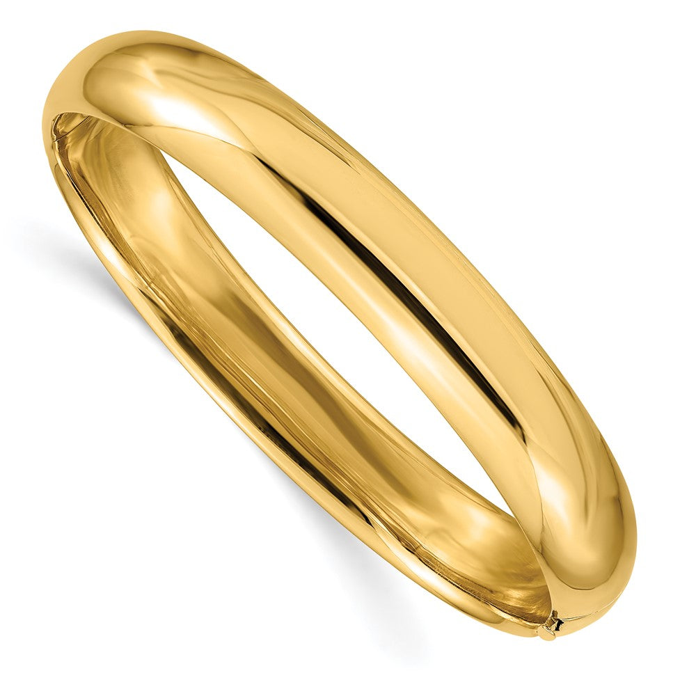 Brazalete tipo brazalete con bisagras de alto pulido de 14k 7/16