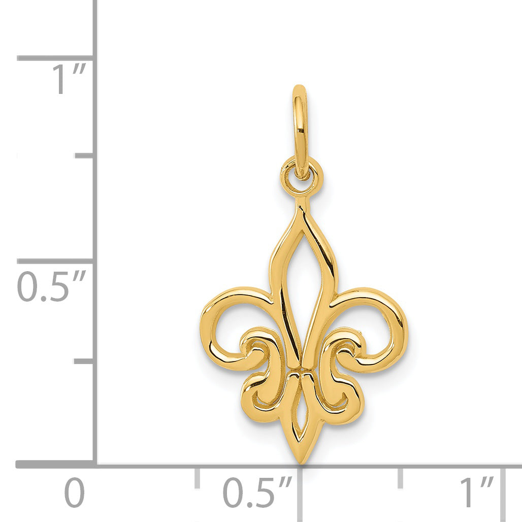 Dije de flor de lis de 14 k