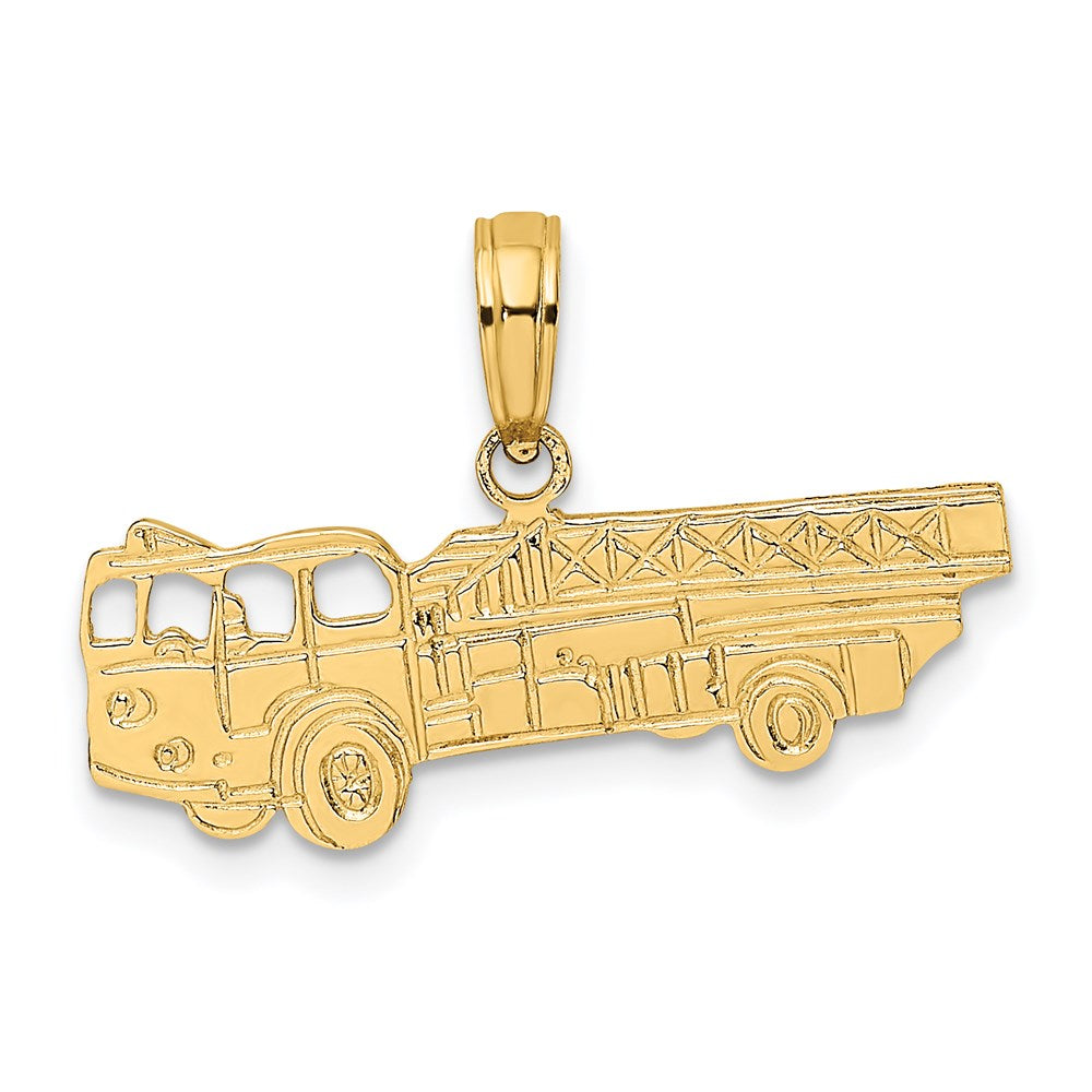 Charm de camión de bomberos de 14k