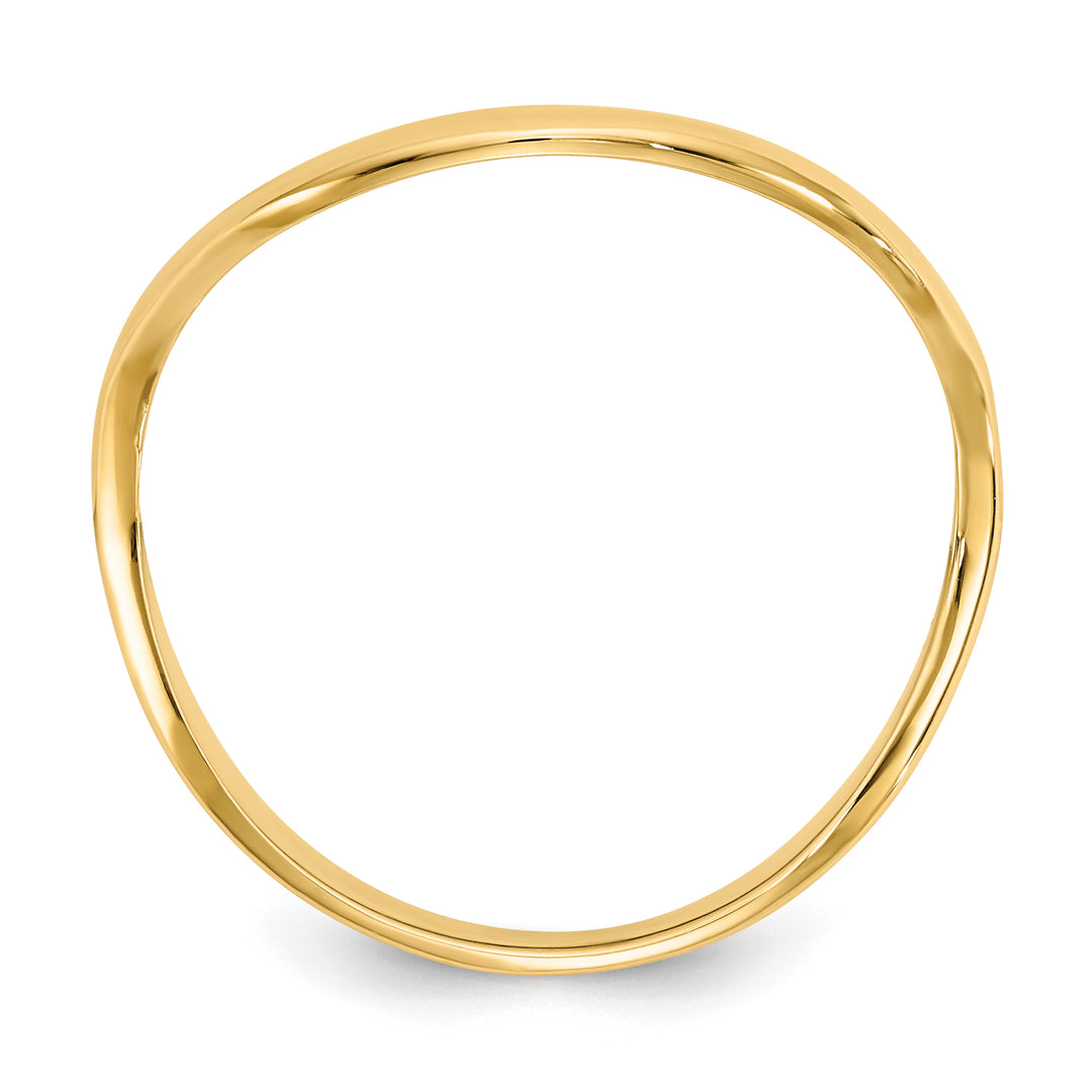 Anillo para Pulgar de Moda Ondulada en Oro de 14k