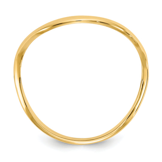 Anillo para Pulgar de Moda Ondulada en Oro de 14k