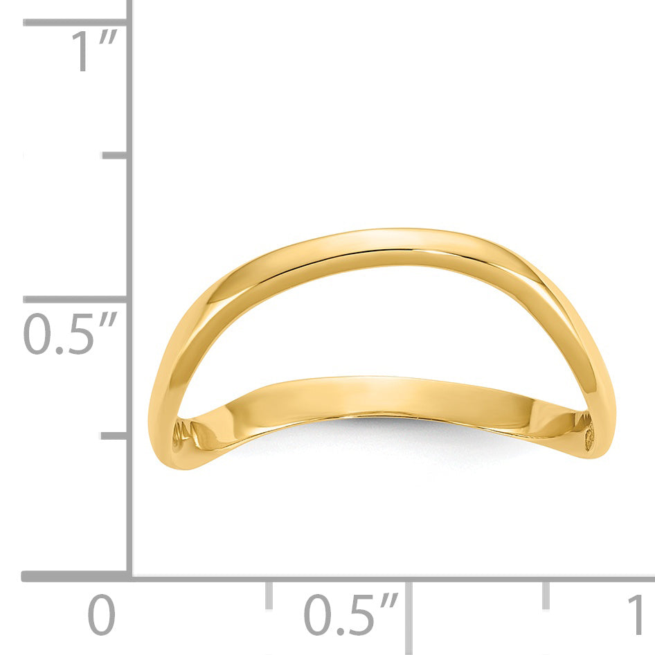 Anillo para Pulgar de Moda Ondulada en Oro de 14k