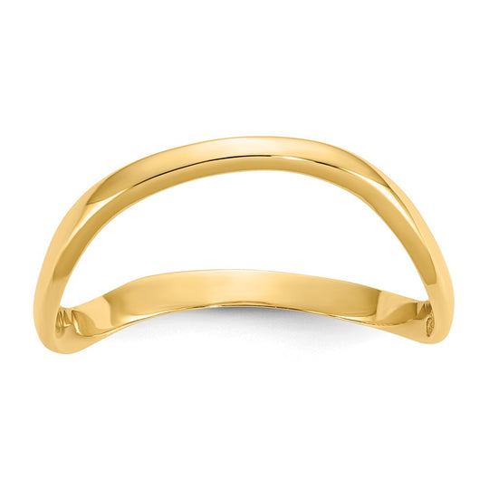 Anillo para Pulgar de Moda Ondulada en Oro de 14k