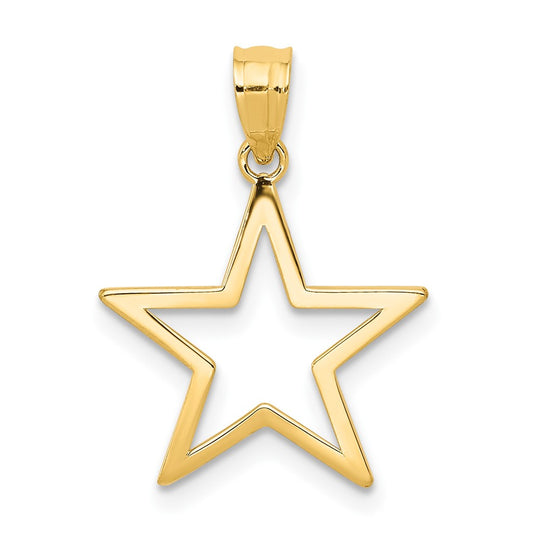 Dije de estrella de 14k