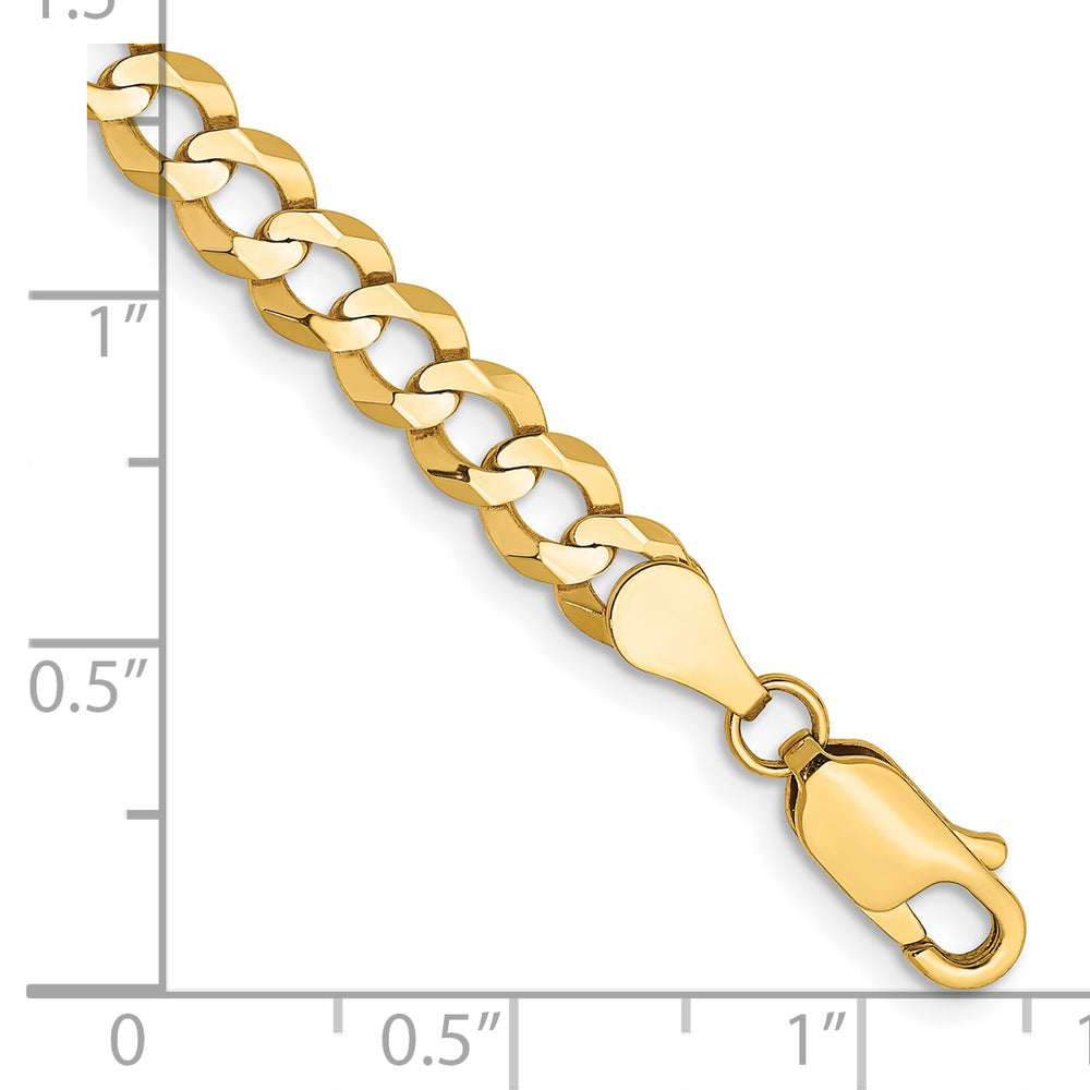 Cadena cubana plana liviana de 14k y 4,7 mm