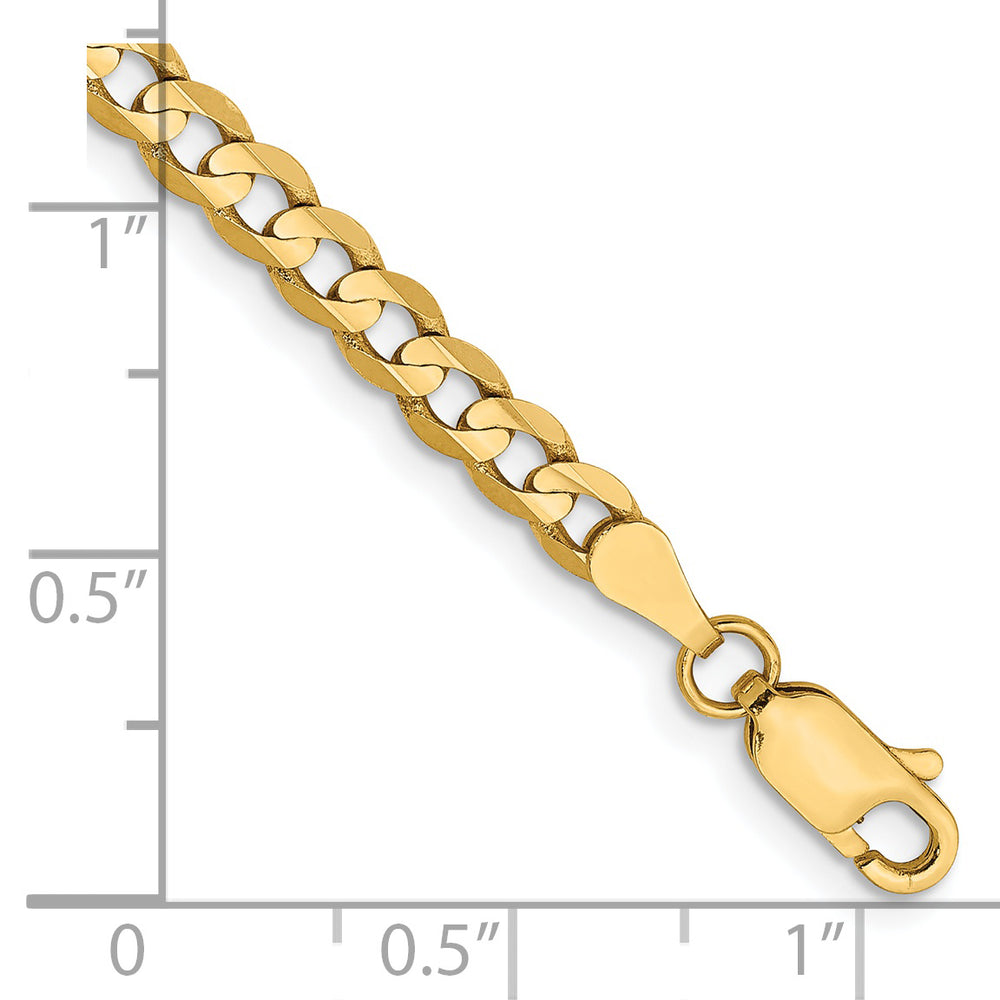 Cadena de eslabones cóncava abierta de 14k y 3,8 mm