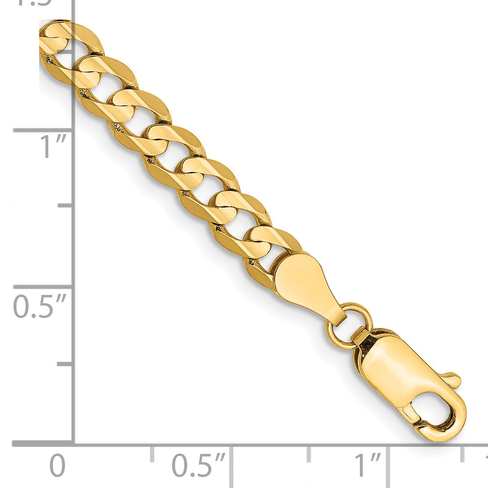 Cadena de eslabones cóncava abierta de 14k y 4,5 mm