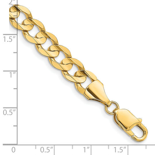 Cadena de eslabones cóncava abierta de 14k y 8,5 mm