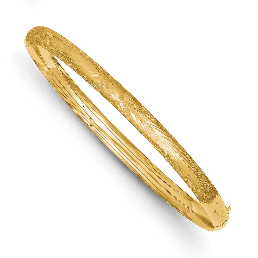 Brazalete con bisagras cortado con láser de 14k 3/16