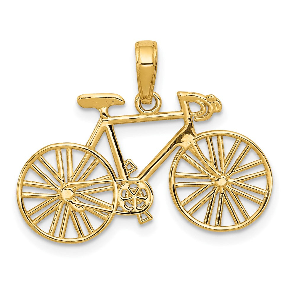 Dije de bicicleta pulido de 14k