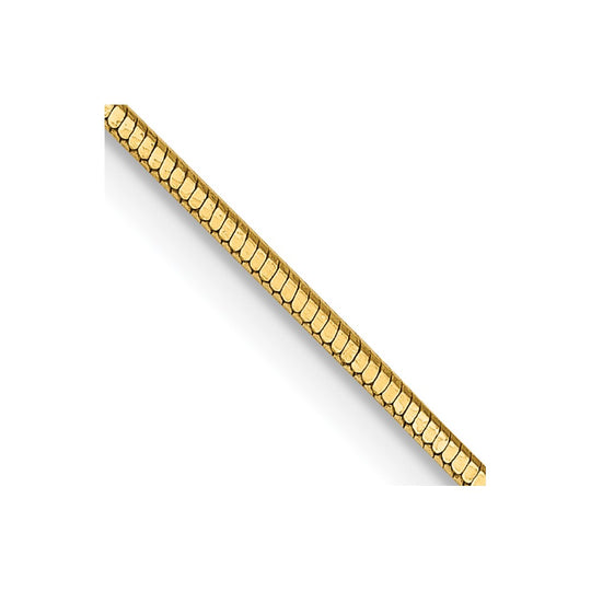 Cadena de serpiente octogonal de 14k y 0,9 mm