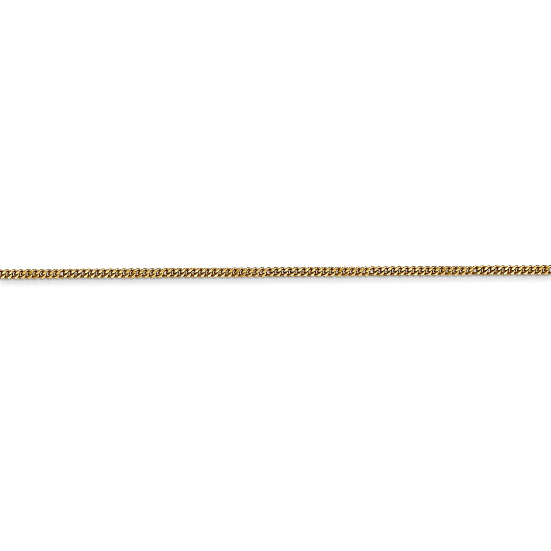 Cadena con colgante curvo de 14k y 1,3 mm