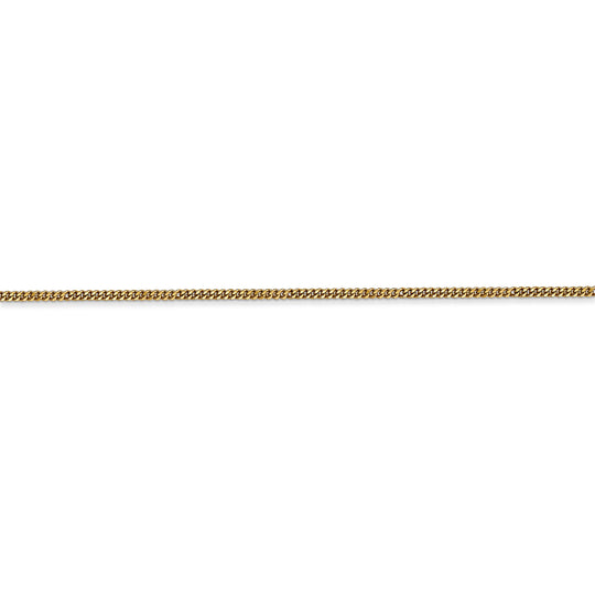 Cadena con colgante curvo de 14k y 1,3 mm