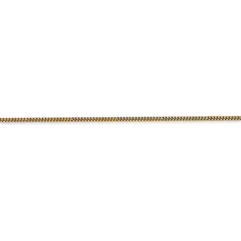 Cadena con colgante curvo de 14k y 1,3 mm