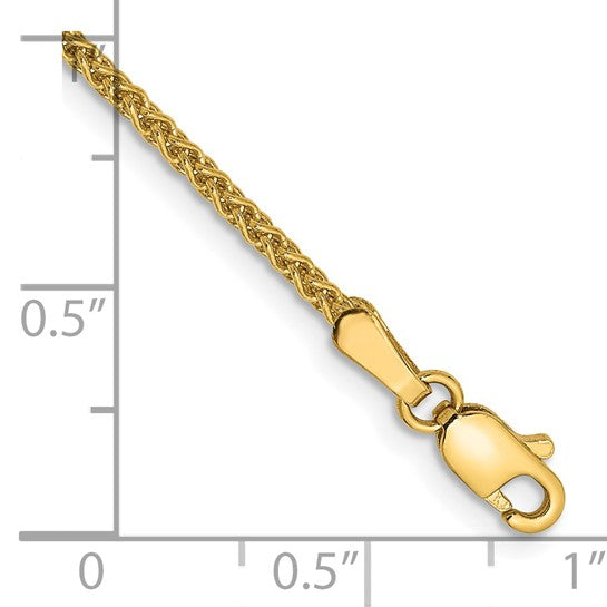 Pulsera 14K Oro Amarillo 7 pulgadas 1.7mm Spiga con Cierre de Langosta