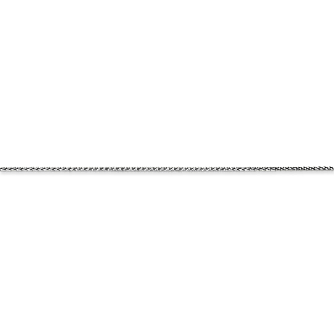 Cadena Spiga de 14k WG, 0,85 mm D/C con cierre de anillo de resorte
