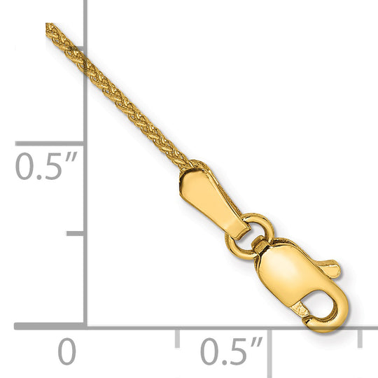 Spiga D/C de 14k y 1,05 mm con cadena con cierre de langosta