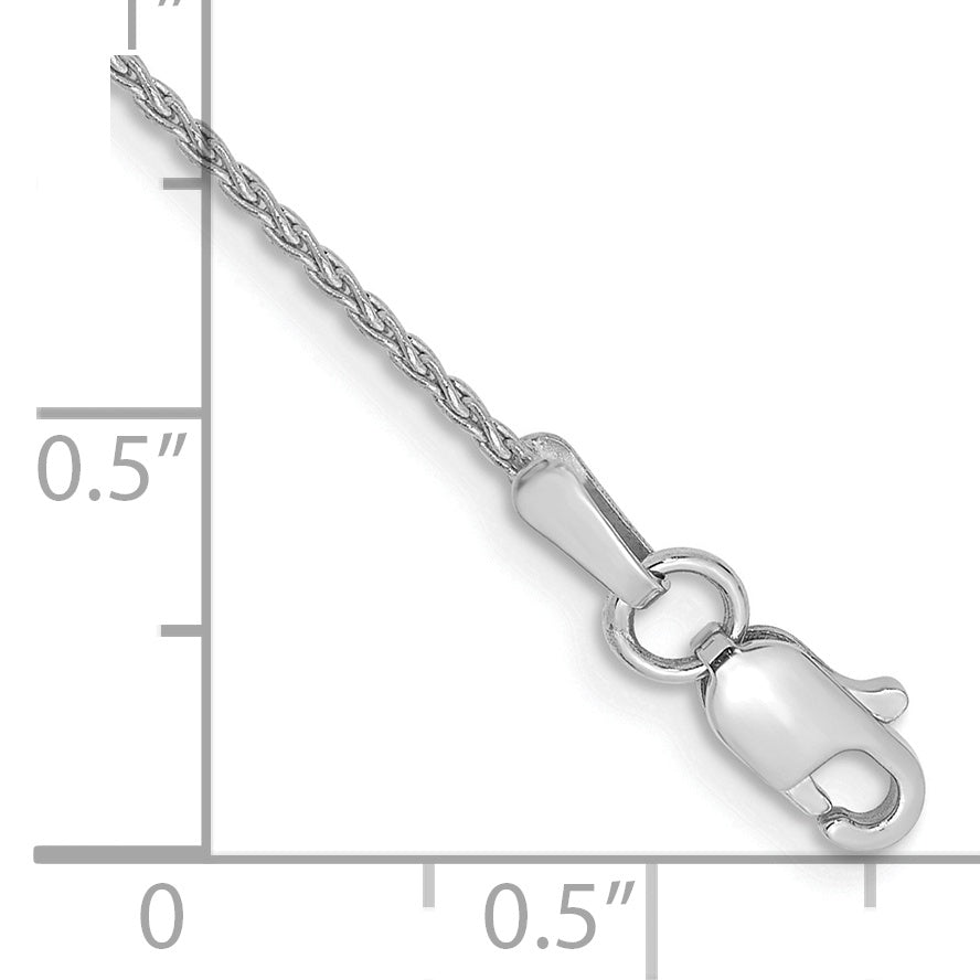 Tobillera de cadena de trigo parisina de 14 k WG de 1,2 mm