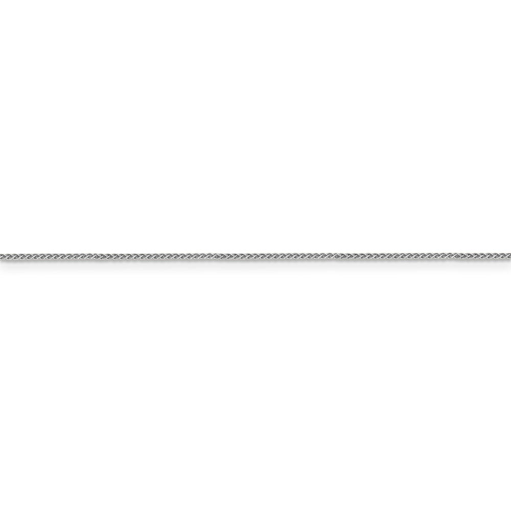 Spiga de 14k WG de 0,85 mm con cadena con cierre de langosta