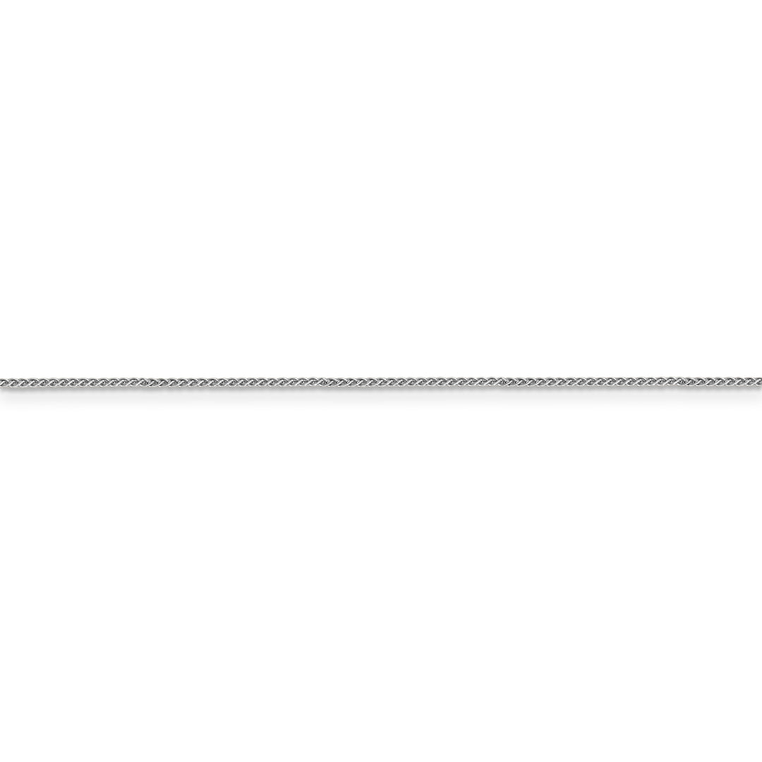Spiga de 14k WG de 0,85 mm con cadena con cierre de langosta