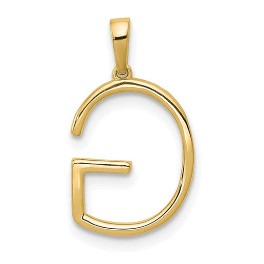 Dije de Inicial con Letra "G" en Oro Amarillo de 14k con Diamante