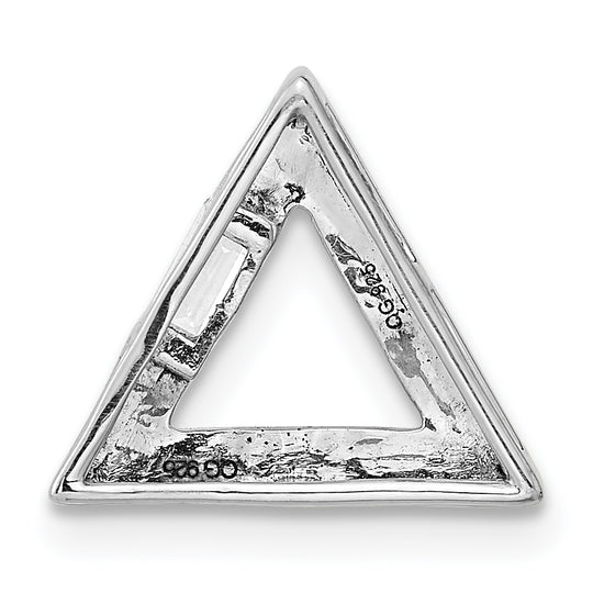 Diapositiva de cadena de diamante triangular pulido de 14k